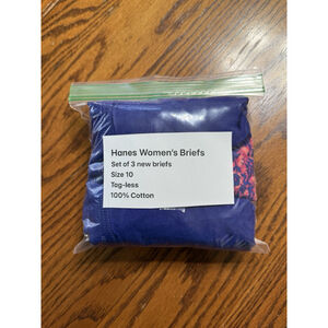 Hanes Women’s Briefs Size 10 Set Of 3 New